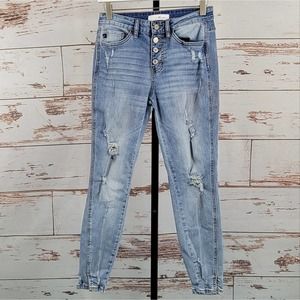 KanCan Skinny Jean Light Wash Distressed 5/26 KC5109L